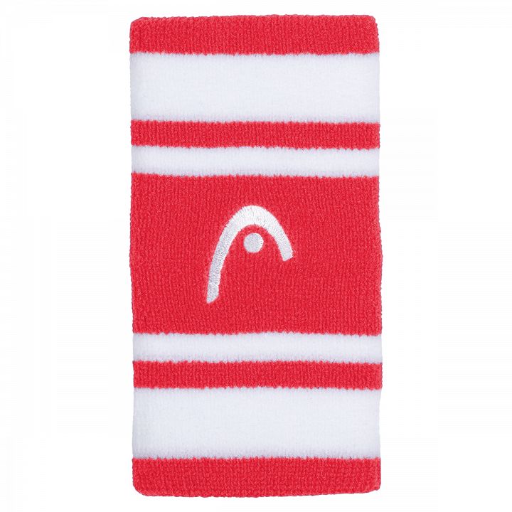 Head Striped Wristband 5'' Red / White - 2 szt.